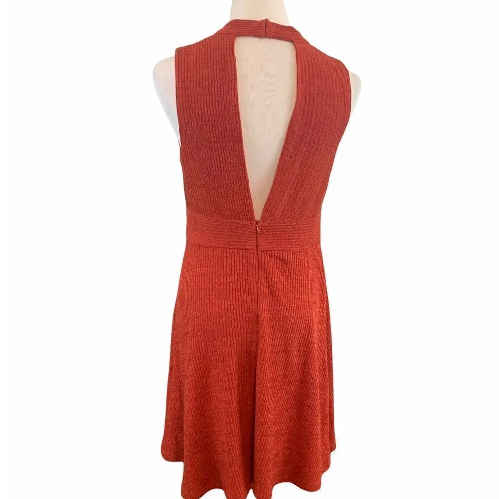 Hem & Thread rust ribbed lightweight sweater dress - Image 3