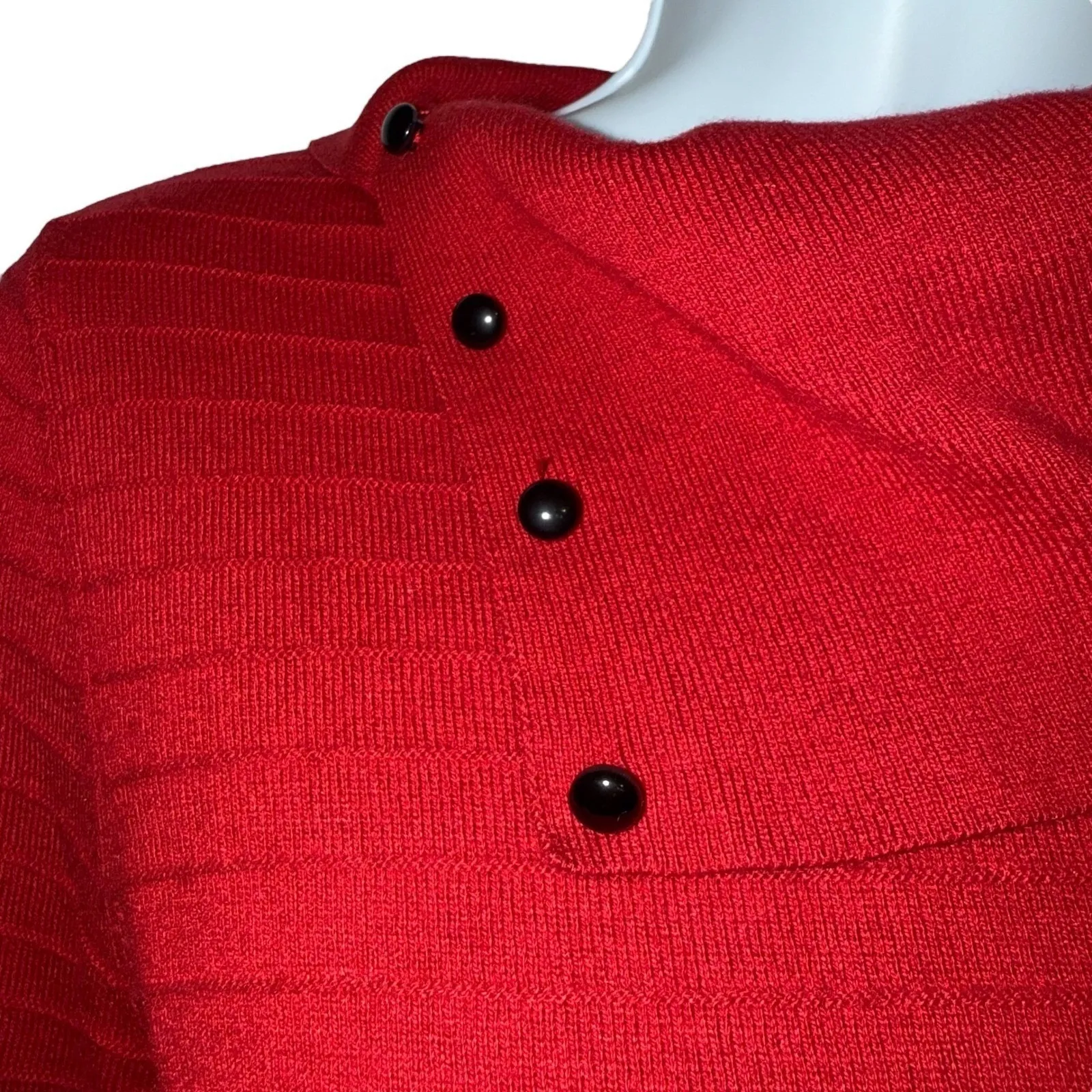 WHITE‎ HOUSE BLACK MARKET Red Tunic Sweater Cowl Neck Long Sleeve XS - Image 3