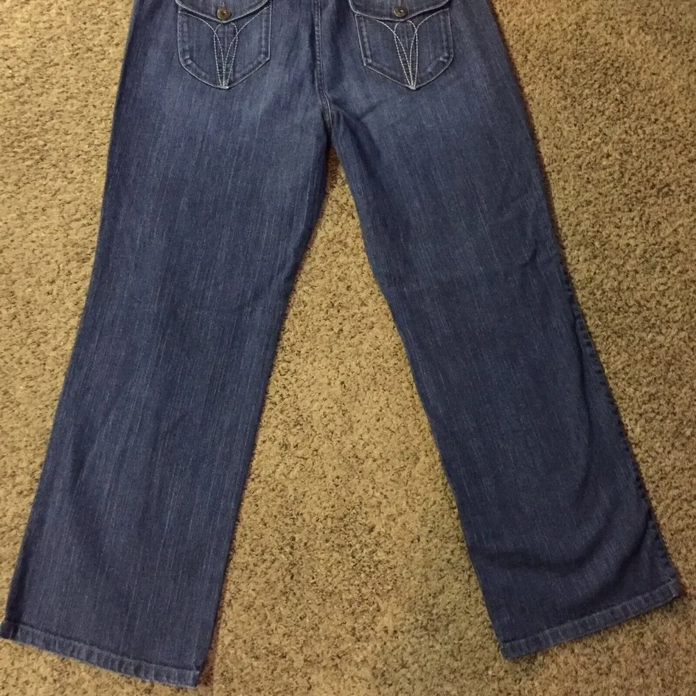 Eddie Bauer Curvy Jeans Womens 18 Used Small Snag - Image 9