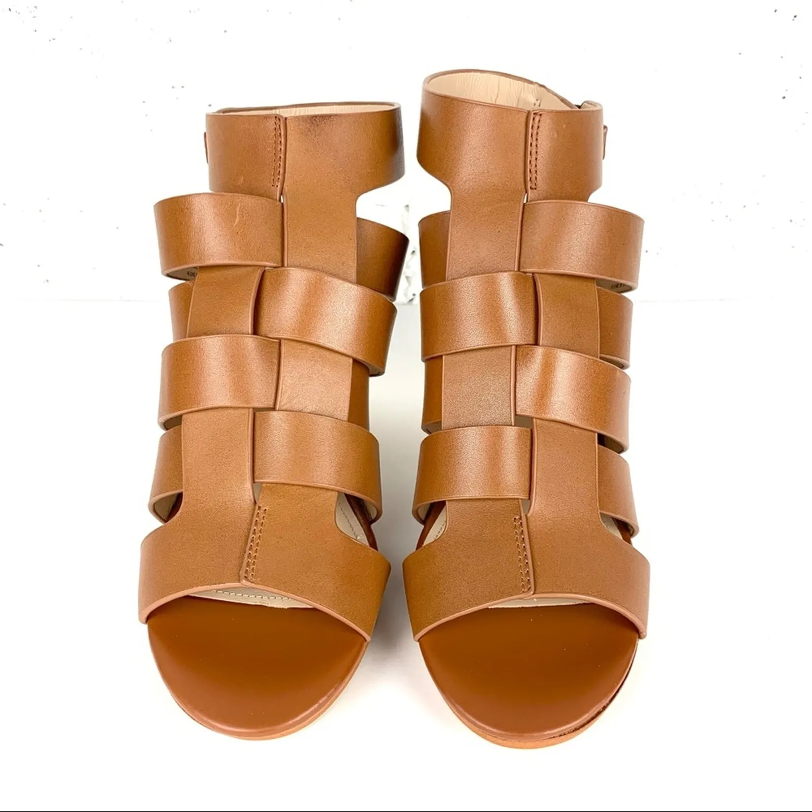 Kelsi Dagger Brooklyn Ultra Woven Ankle Strap Dress Sandals Cinnamon Brown 7.5 - Image 12