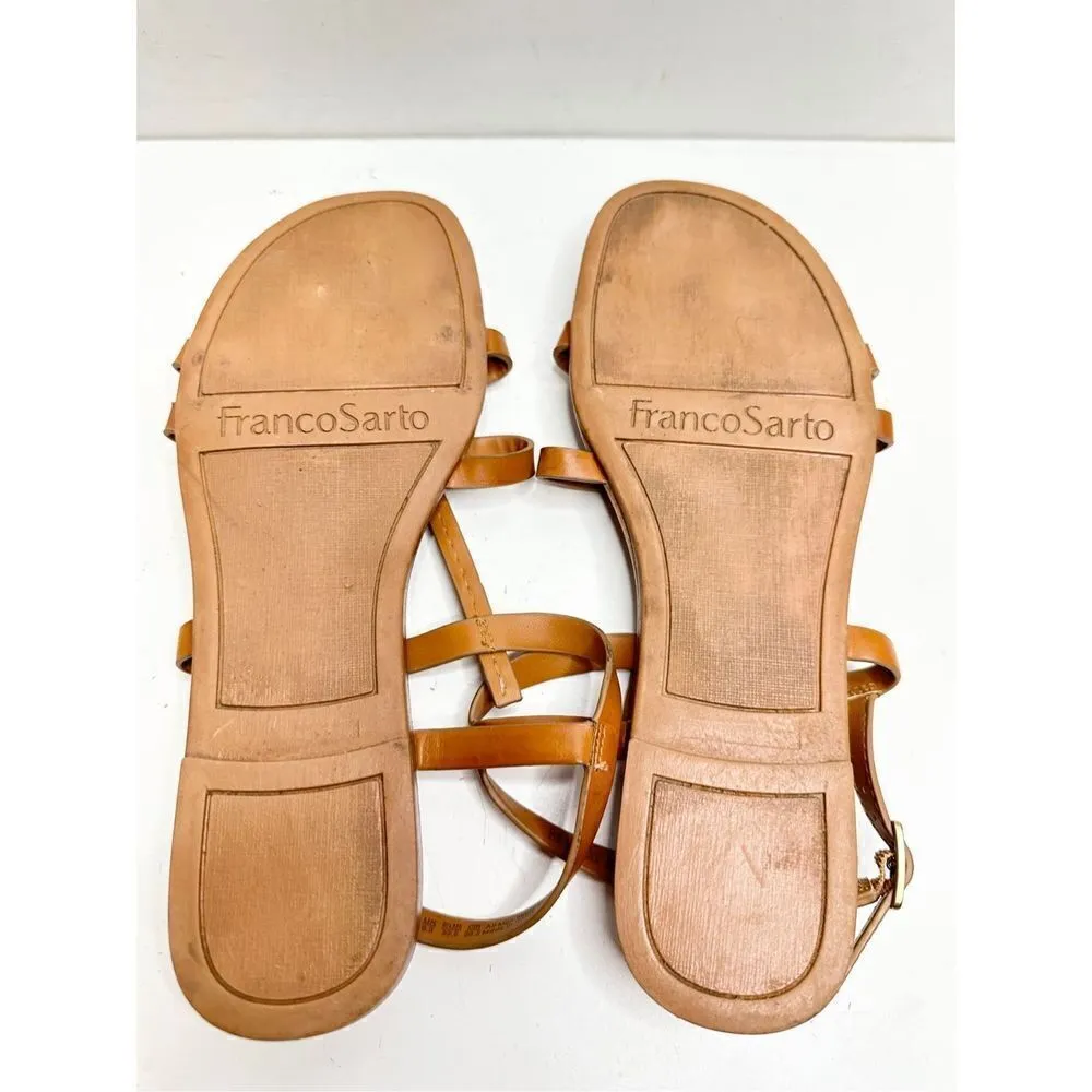 Franco Sarto Sandals Womens Size 9.5 Tan Greca Open Toe Sandal - Image 8