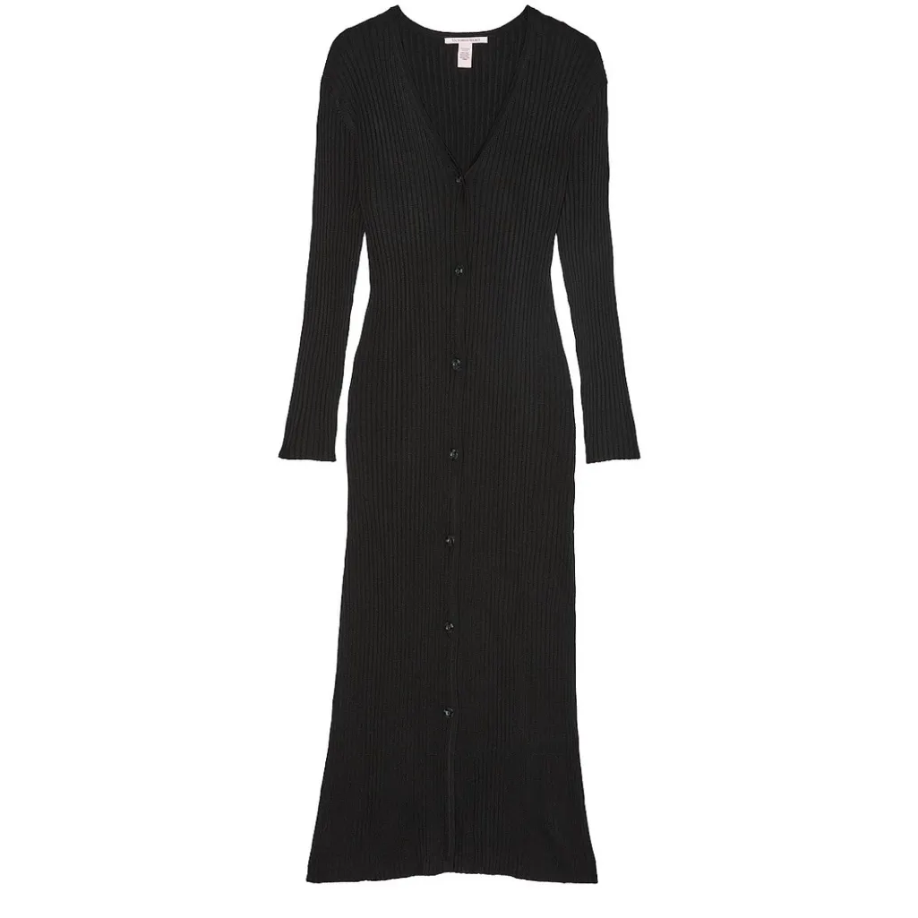 Luxe ribbed sweater dress or long cardigan - Image 2