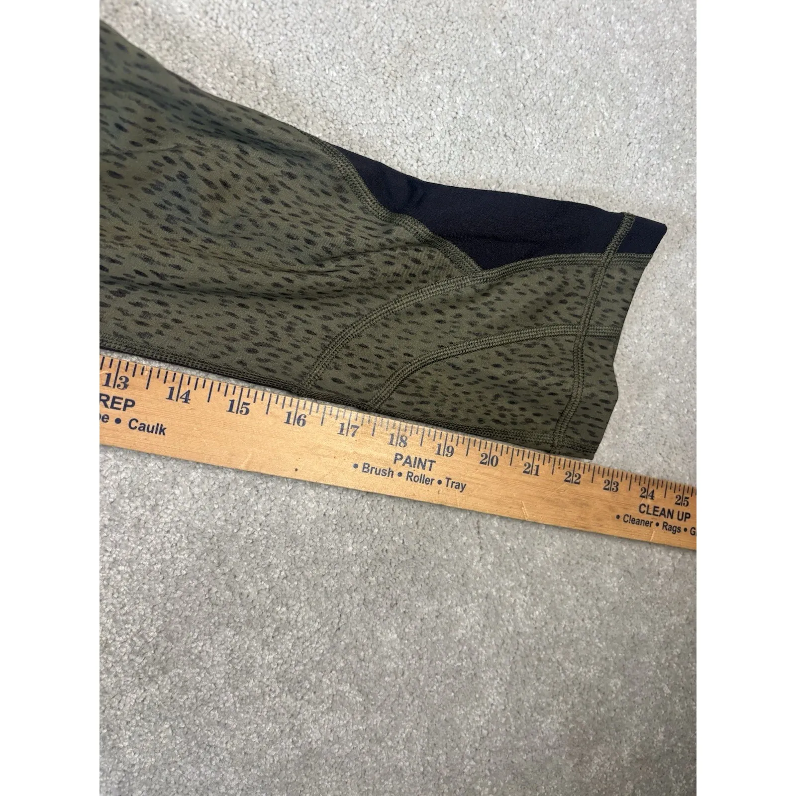 LULULEMON‎ Run Inspire Crop II Dottie Dash Fatigue Green 6 - Image 10