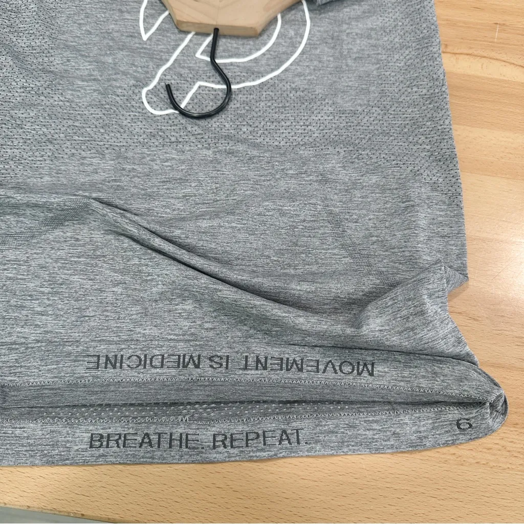 Lululemon x Peloton Swiftly Tech Short Sleeve Crew Gray Heathered size 6 - Image 5