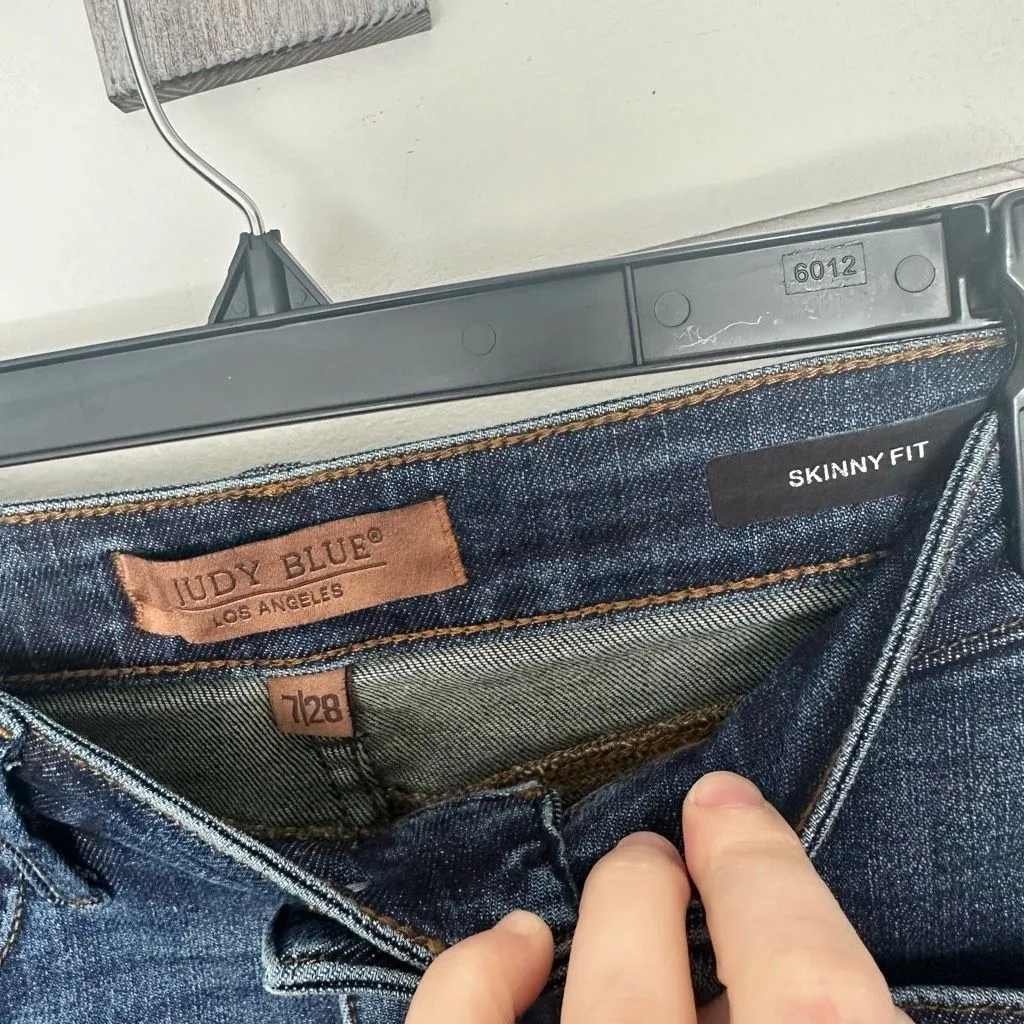 Judy Blue Women’s 7/28 Blue Denim Skinny Fit Jeans - Image 2