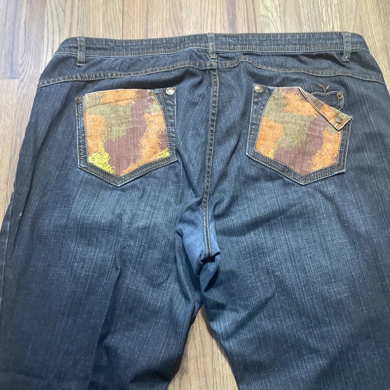 Apple Bottom Jeans Vintage Y2K Hip Hop Rap Baggy Retro Music SZ 23 46x35 - Image 6