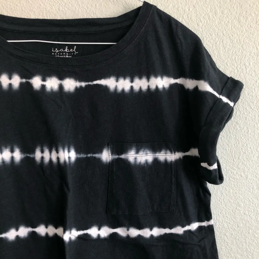 Isabel Maternity by Ingrid & Isabel Black/White Tee. Size XS - Image 2