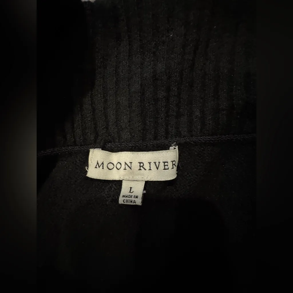 Moon River Black Off-Shoulder Long Sleeve Dress - Image 7