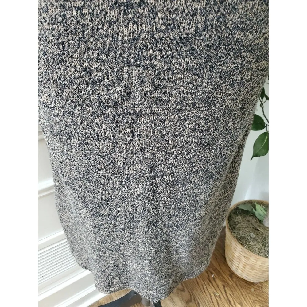 Coldwater Creek Gray Cotton Long Sleeve Mock Neck Knee Length Sweater Dress PXS - Image 4