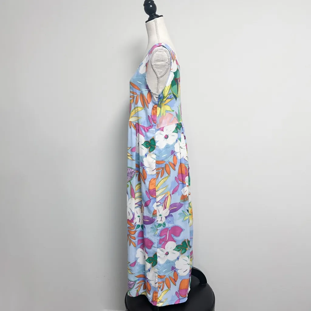 Jams World Vintage Luau Short Sleeve Button Shirt Maxi Dress Set Small Medium - Image 3