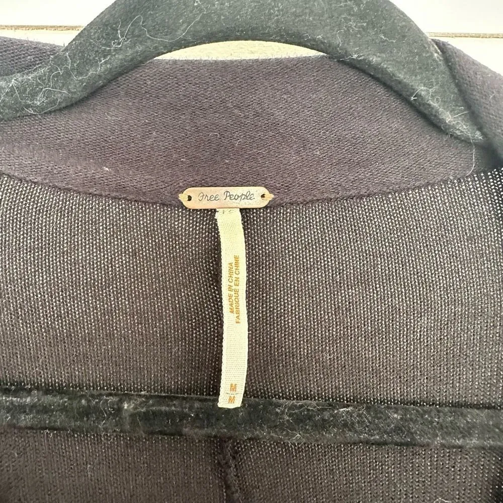 Free People Women’s Medium Assymetrical Cotton Jacket Sweater - Image 2