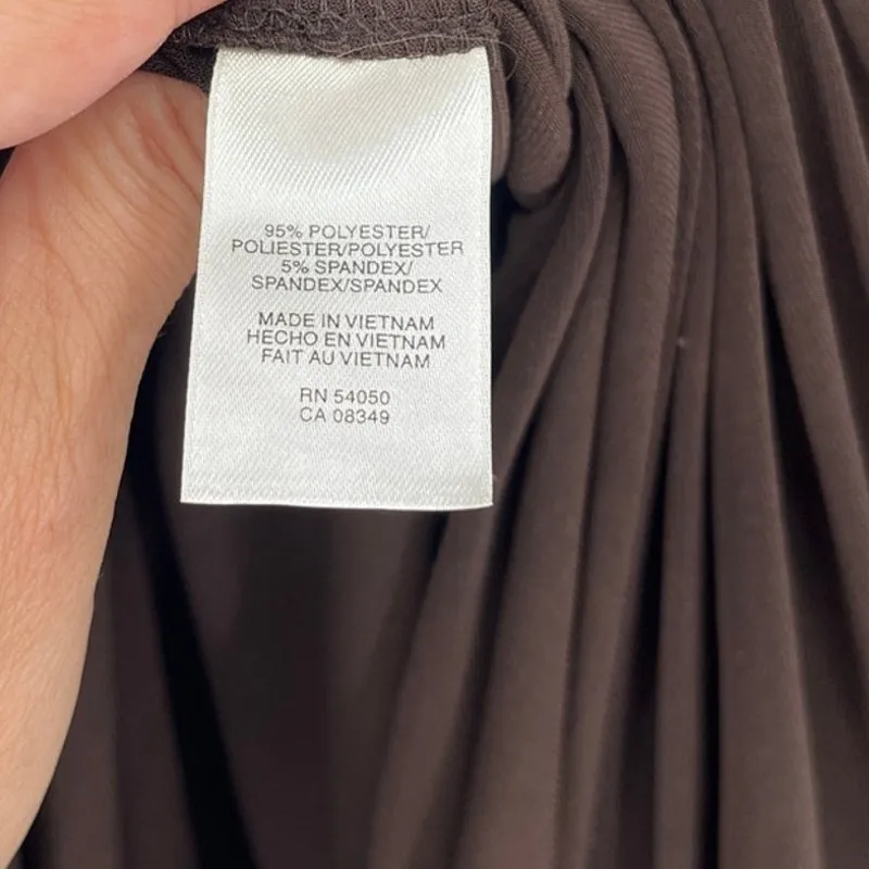 90s Jones New York Babydoll Midi Dress Sz 6 Expresso Preppy Timeless Academia - Image 8