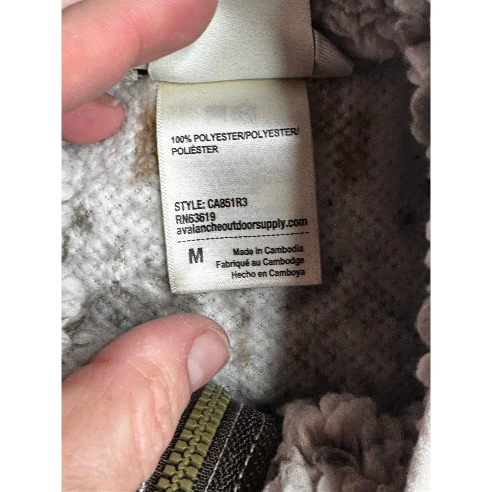 Avalanche Women’s Medium Full Zip Fleece Jacket - Aztec Print - Sherpa - Image 6