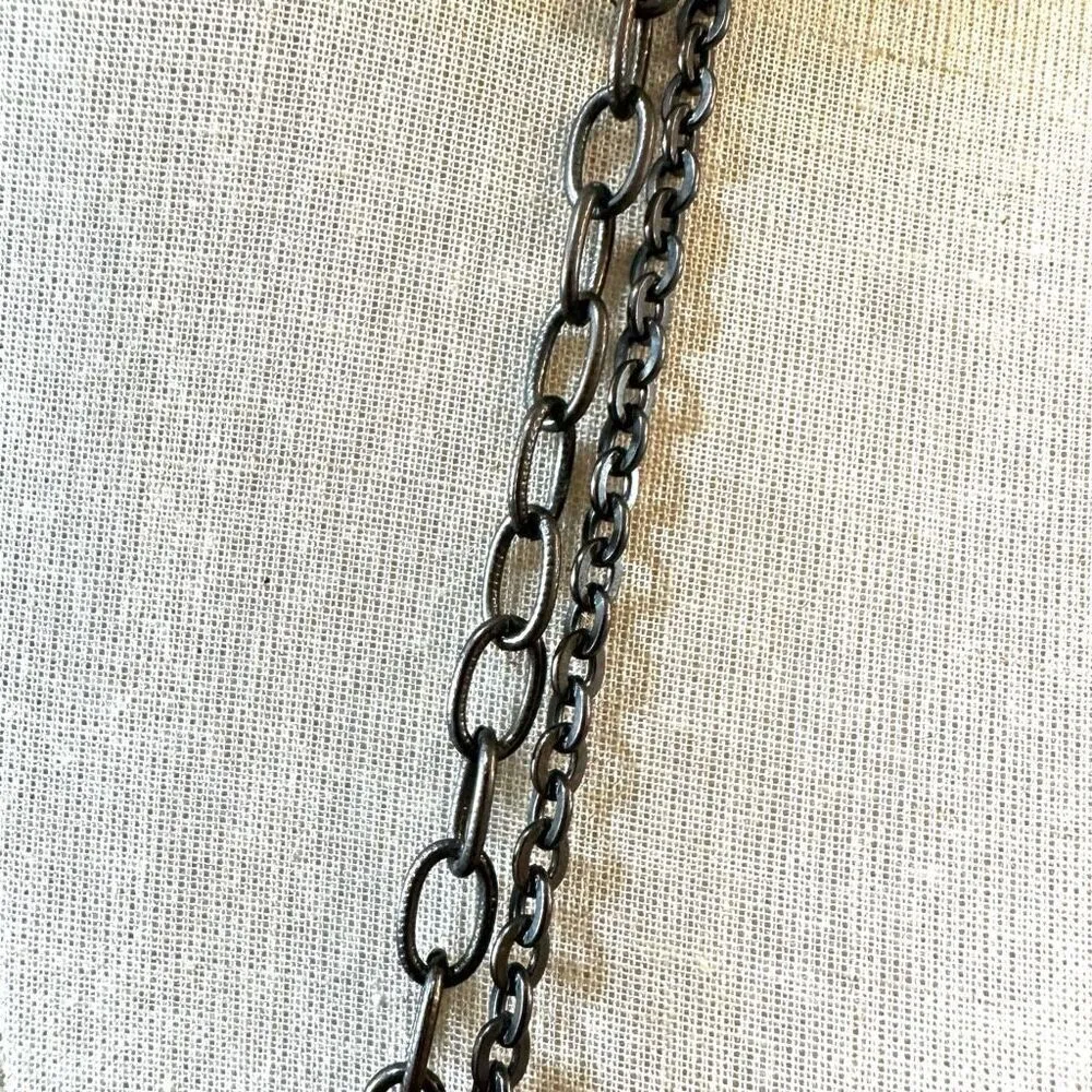 Coldwater Creek  burgundy multi strand long necklace - Image 5