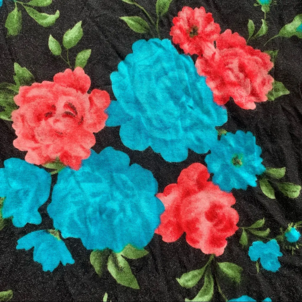 Ambiance Apparel Floral Roses Lace Back Top in Black - Image 5