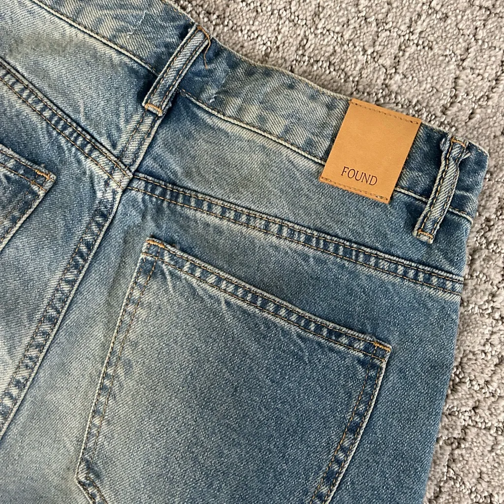 NWT Found Kantha Patchwork Jeans Blue Size 28 - Image 10