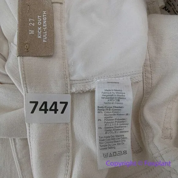 New! Madewell Kick‎ Out Full-Length Jeans vintage canvas, size 27 - Image 16