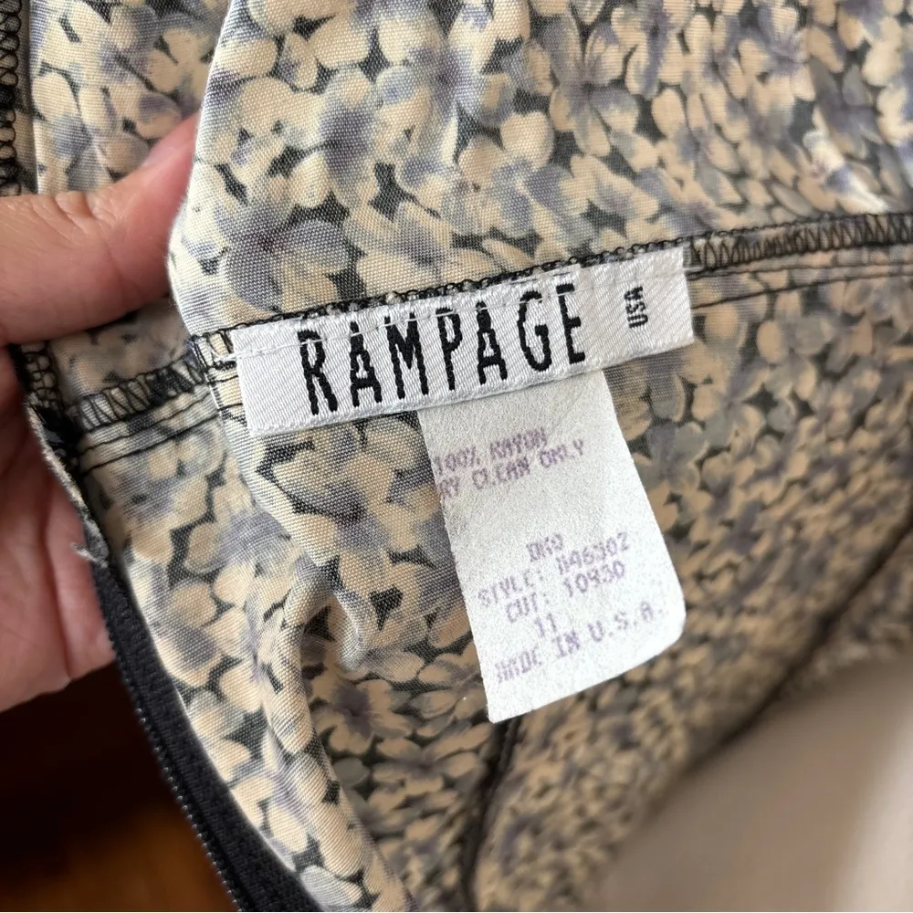 Vintage 90s Blue Floral Babydoll Dress - Image 8