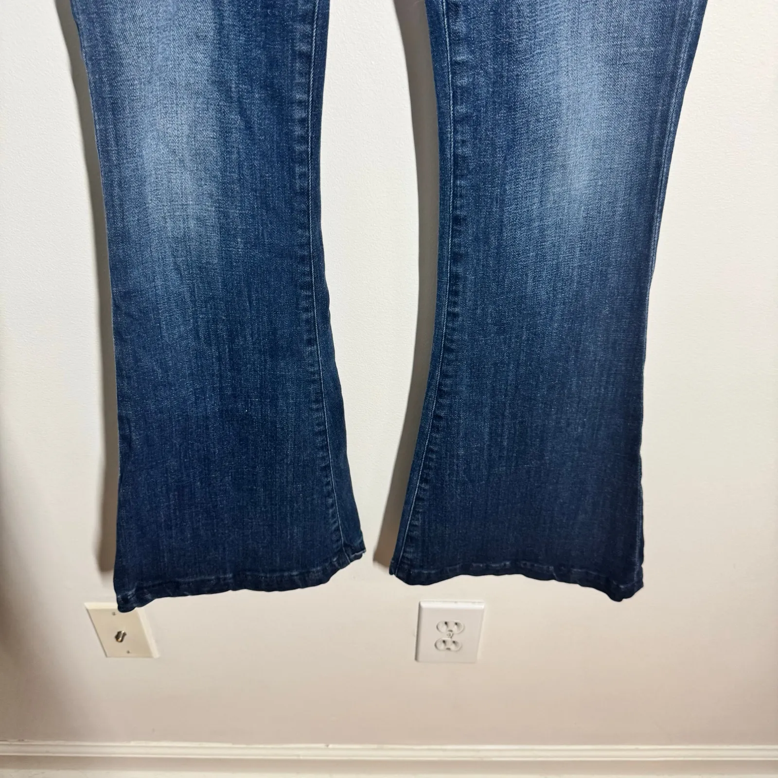 AGOLDE Madison Ultra 70s Flare Jeans Voyager Women 27 Blue Dark Wash Boho Y2K - Image 4