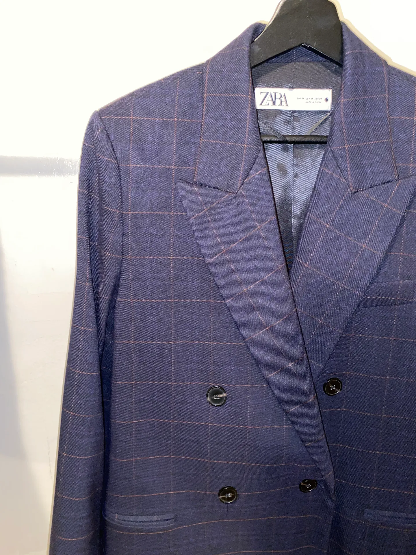 Navy Plaid Blazer - Image 5