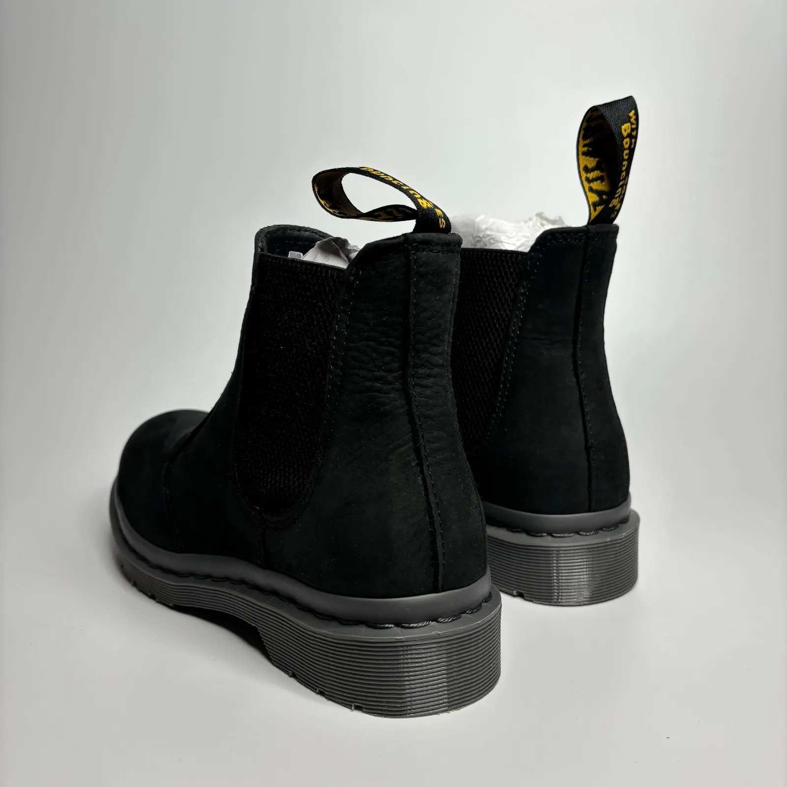 Dr. Martens Unisex 2976 Mono Milled Nubuck WP Leather Chelsea Boots in Black - Image 3