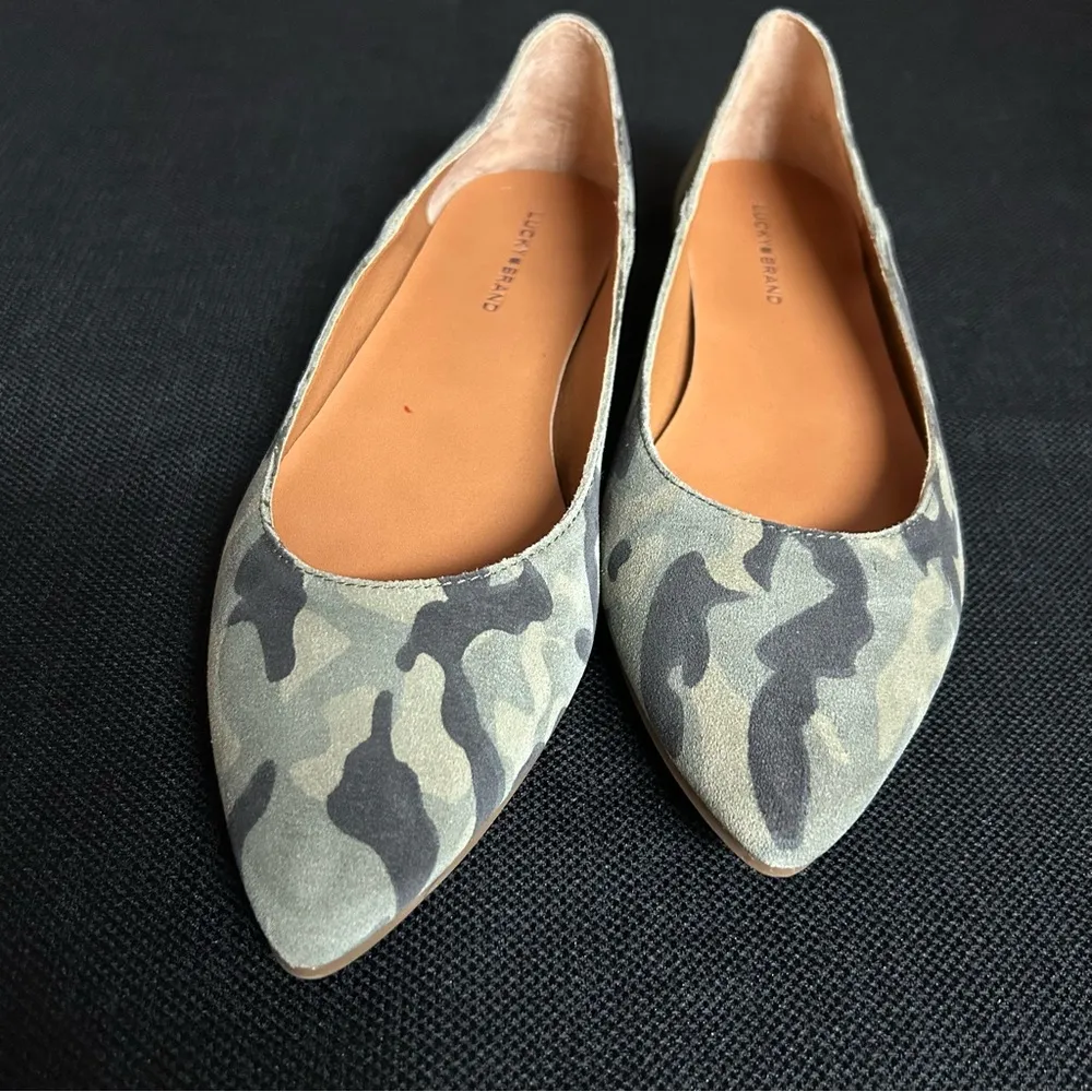 Lucky Brand Bethysa Suede Camouflage Flats - Image 2