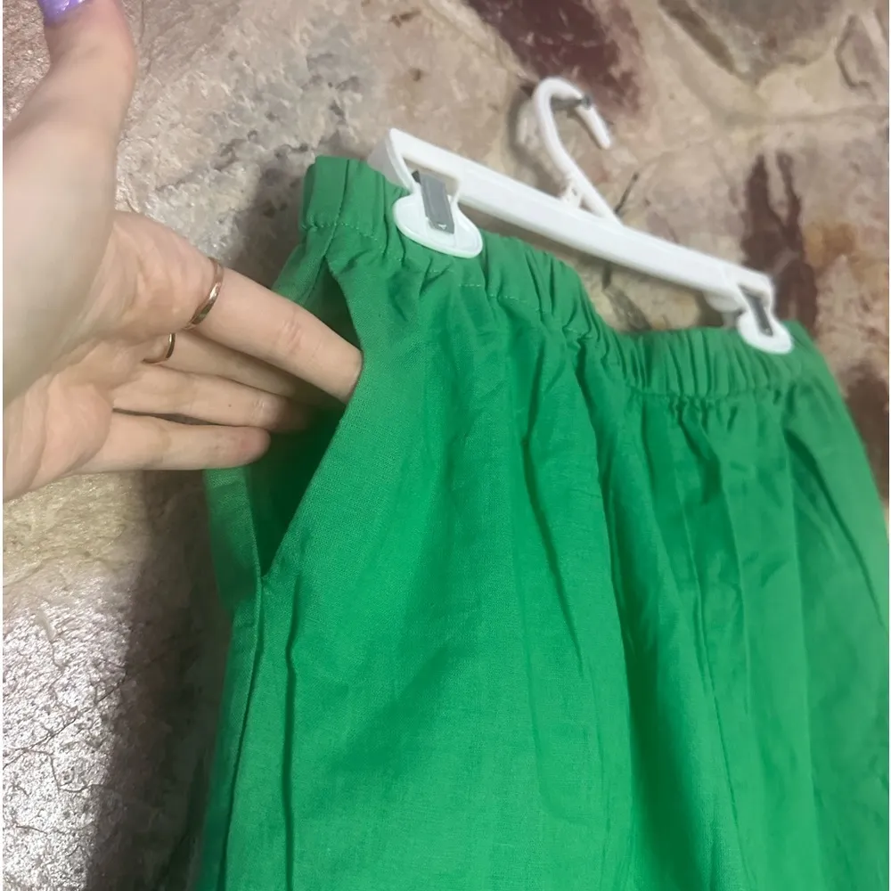 Commense Oversized Linen Tied Two Piece Pants Set size medium Green - Image 7