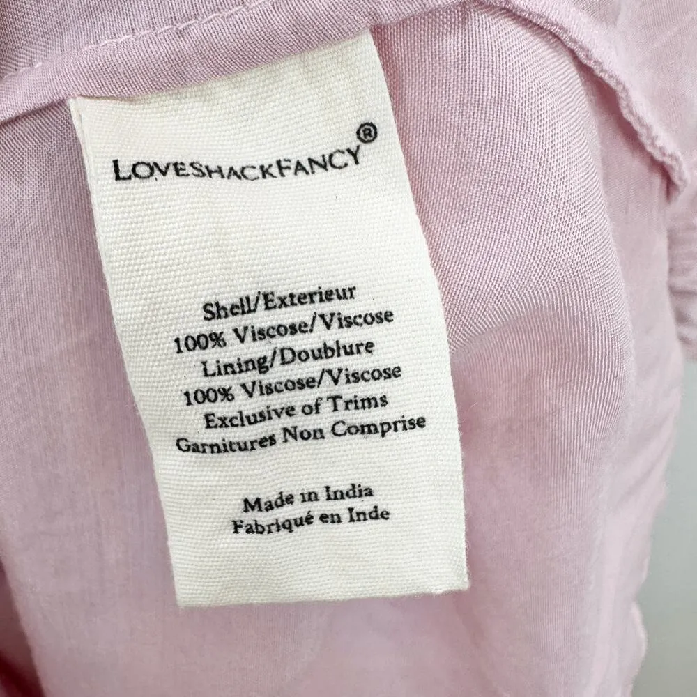 LoveShackFancy Ellitia Dress Victorian Lace Maxi Light Lilac Viscose US 0 NWT - Image 12