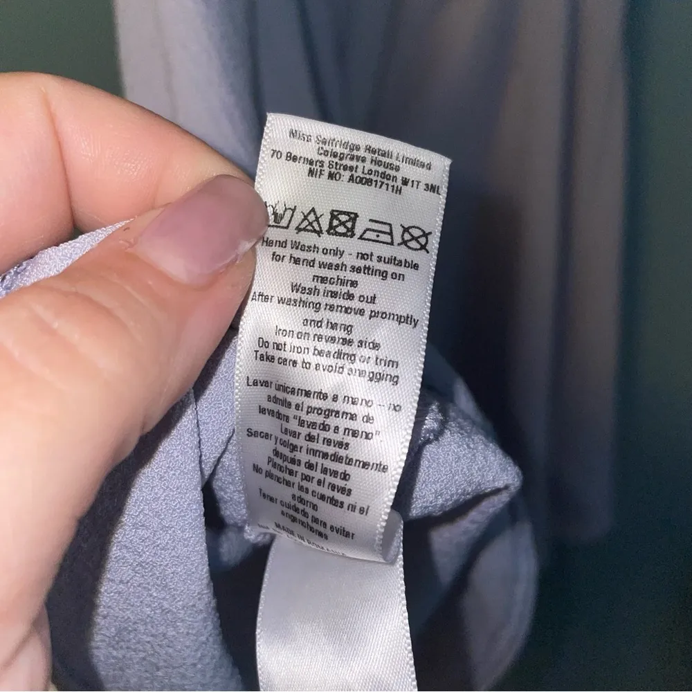 Miss Selfridge  Short Sleeve Light Blue Cutout Back Romper Size 6 - Image 8