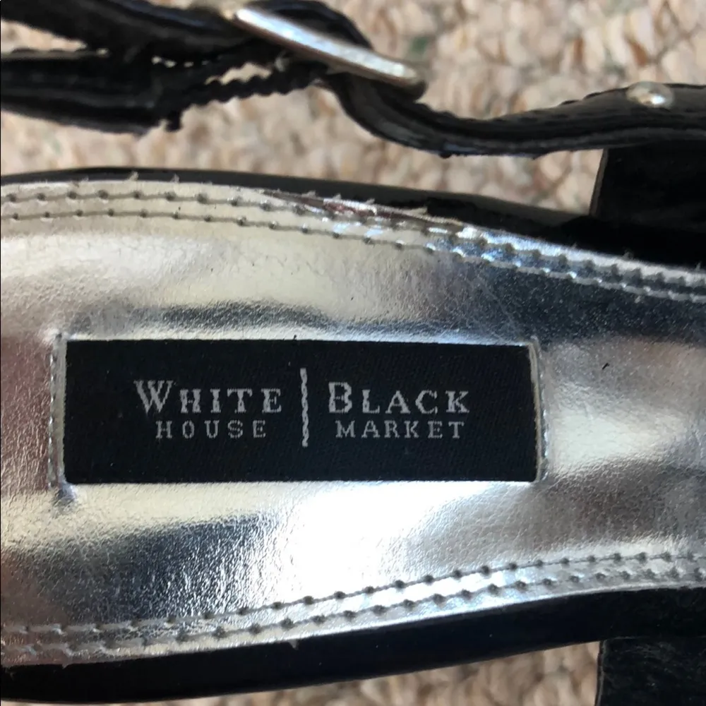 White House Black Market Jacquie Calf Hair Leather Slingback Heels - Image 6