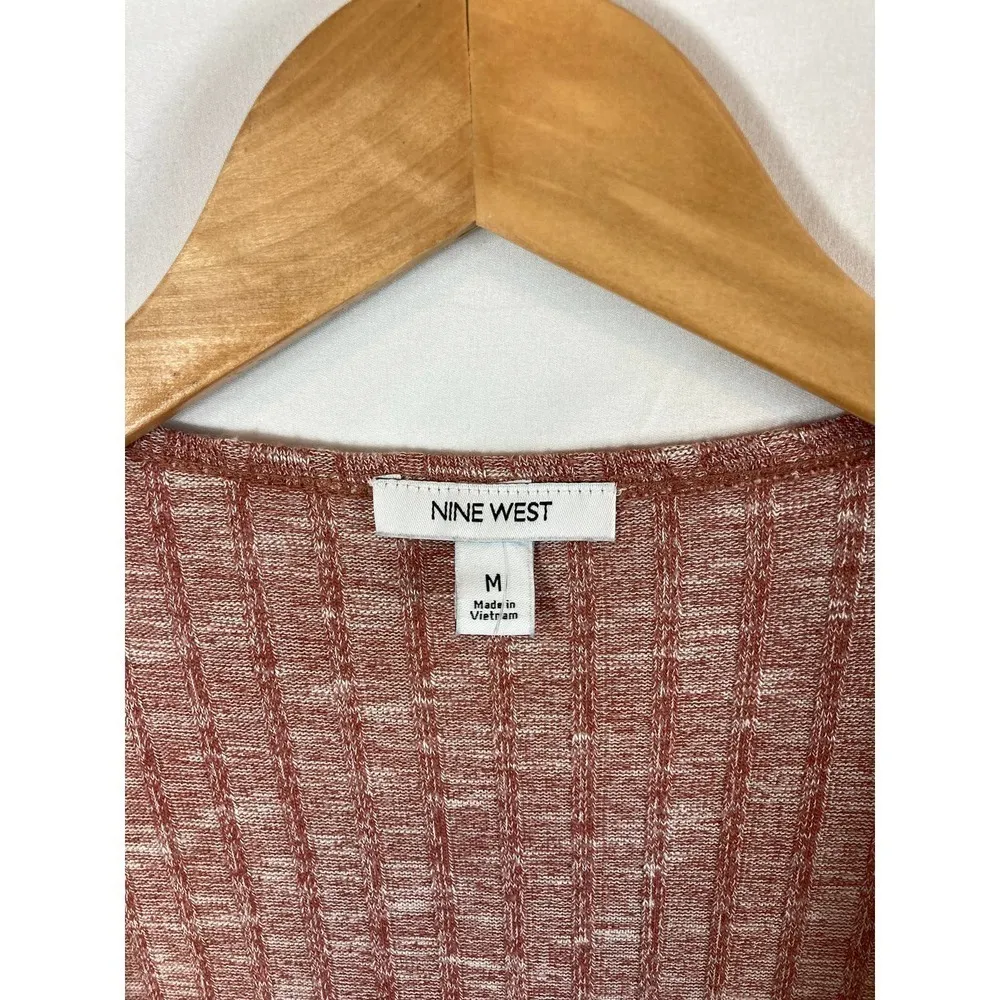 Nine West Ribbed Longline Cardigan Sweater Size Medium - Image 4