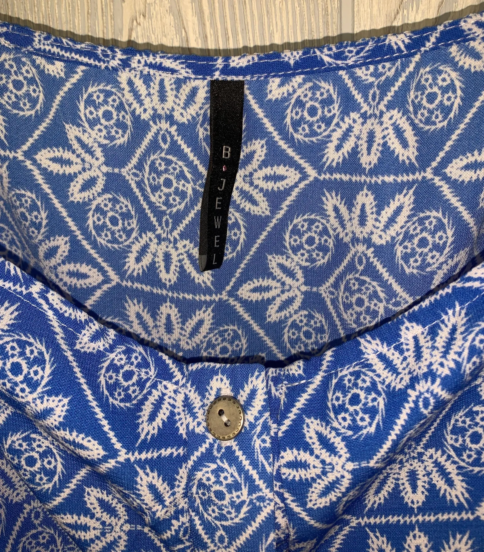 B Jewel Blue & White Top - Image 3