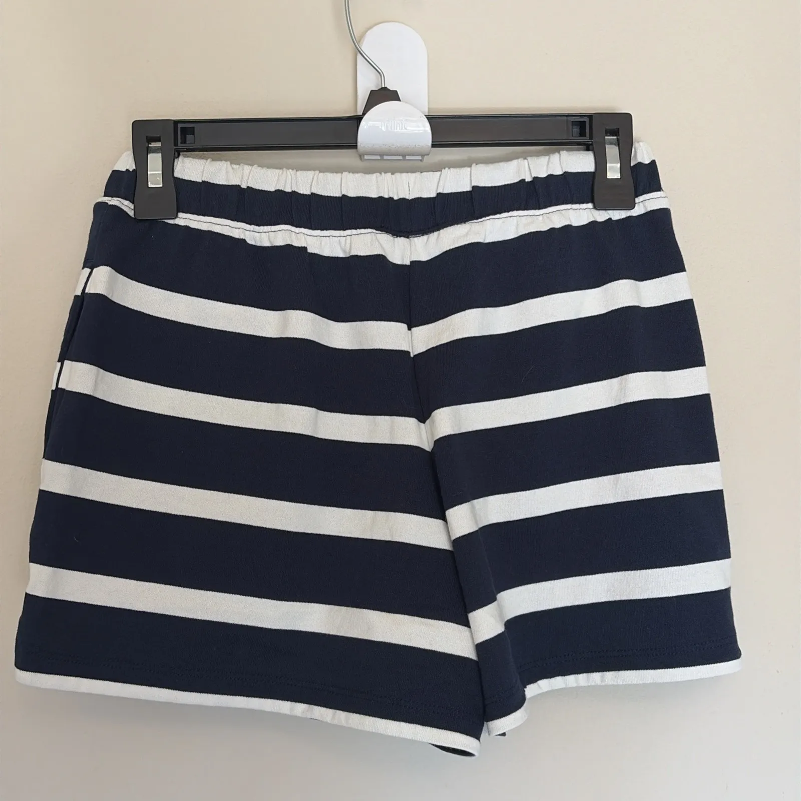 J Crew Navy Blue White Preppy Nautical Classic Stripe Cotton Casual Shorts XXS - Image 2