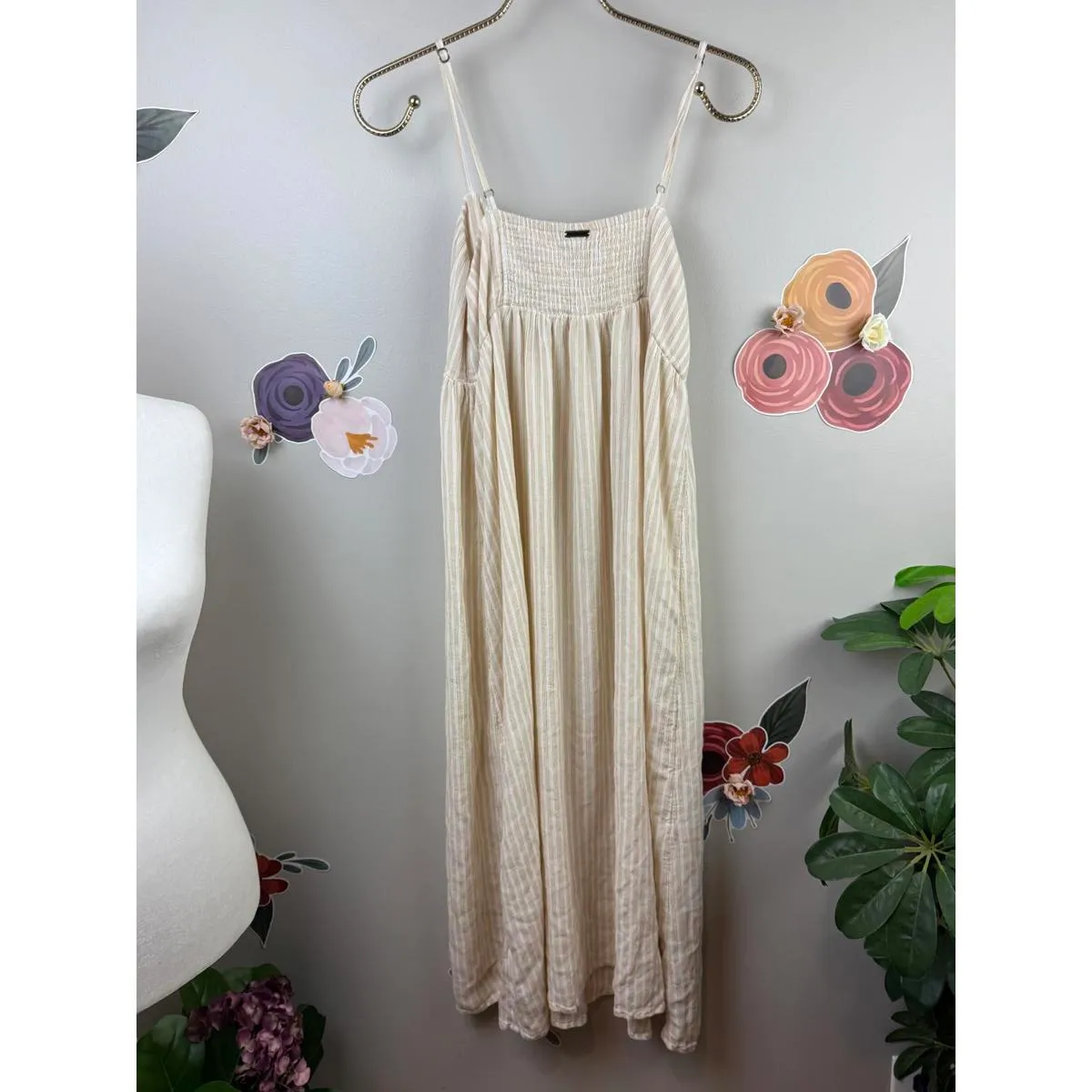 Billabong Tan Twist It Knot Front Midi Dress - Size - Medium - Image 5