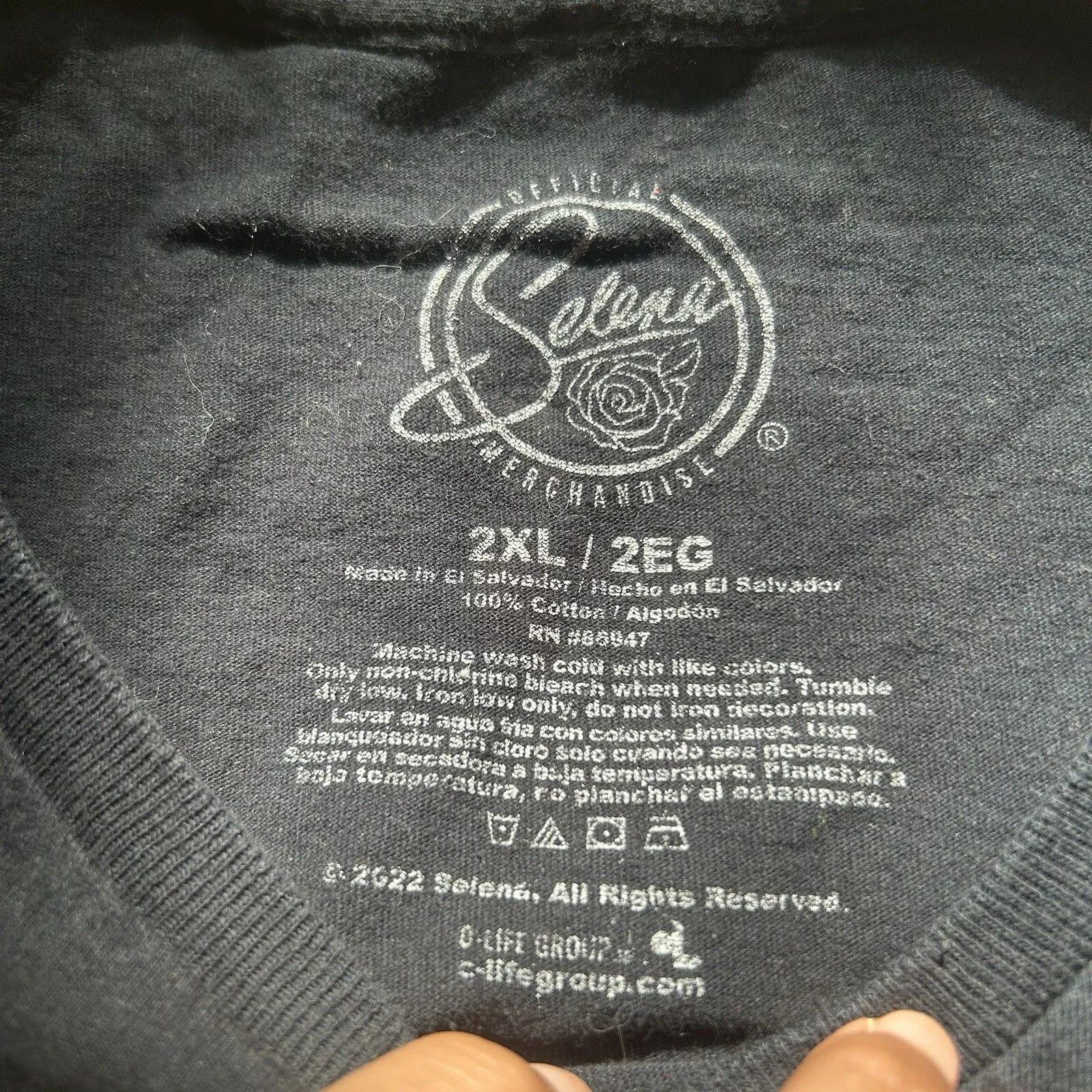 Selena Quintanilla Black Short Sleeve Shirt Adult Unisex Size 2XL - Image 4