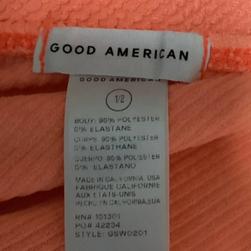 Good American Orange Scoop Neck Sleeveless Stretch Bodycon Tank Short Dress M - Image 7