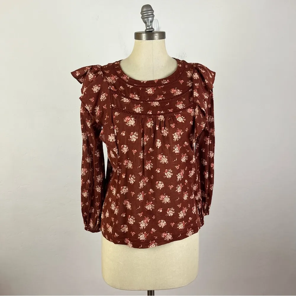 Madewell Ladder-Trim Ruffle Top in Homestead Bouquet - Image 2