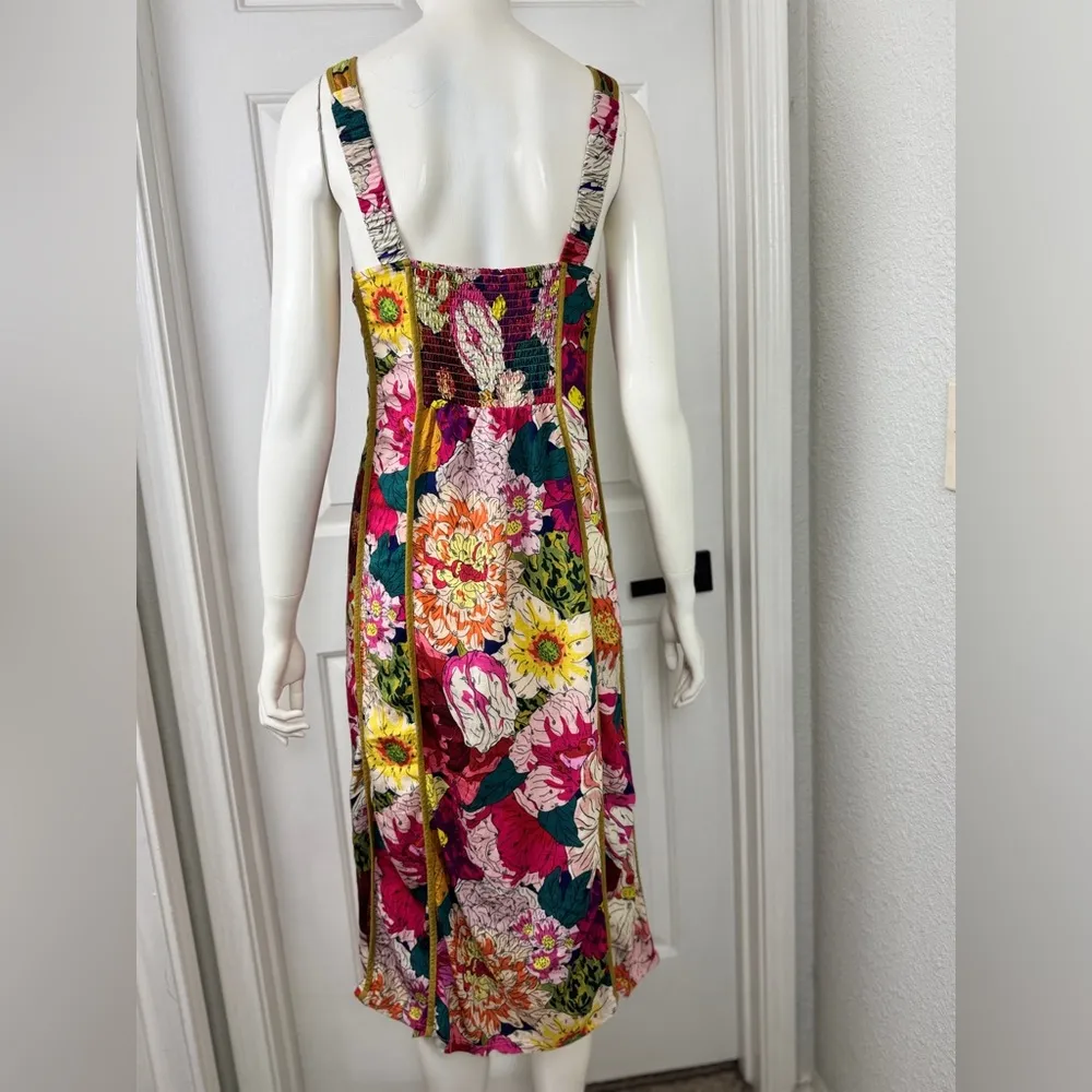 THML Rayon Blend Cottagecore Enchanted Vibrant Floral Maxi Dress S X Small F53 - Image 5
