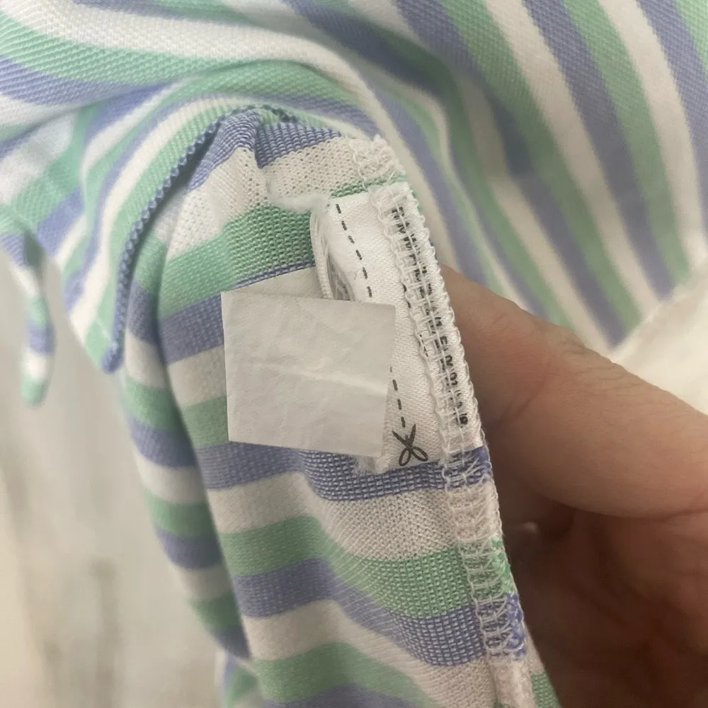 POLO GOLF RALPH LAUREN Sleeveless Polo Shirt size Medium‎ Striped Tailored Fit - Image 7