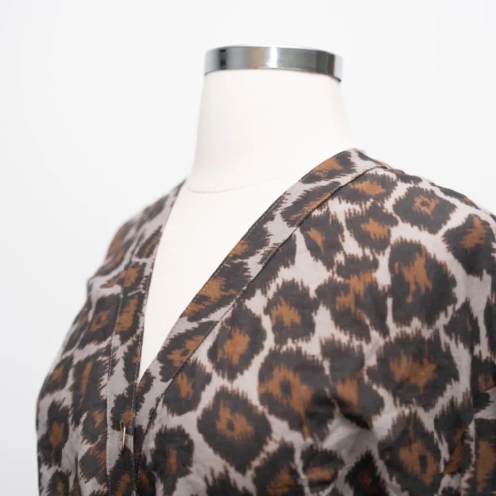 Nanushka. Johanna Leopard Print Twist Mini Dress Brown Size XS - Image 12
