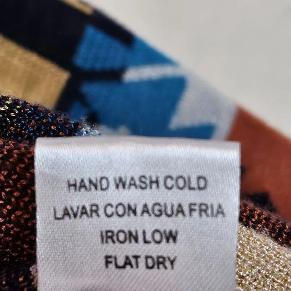 Skies Are Blue Western Open Front Cardigan Womens Size XS Crop Boho Multicolor - Image 5