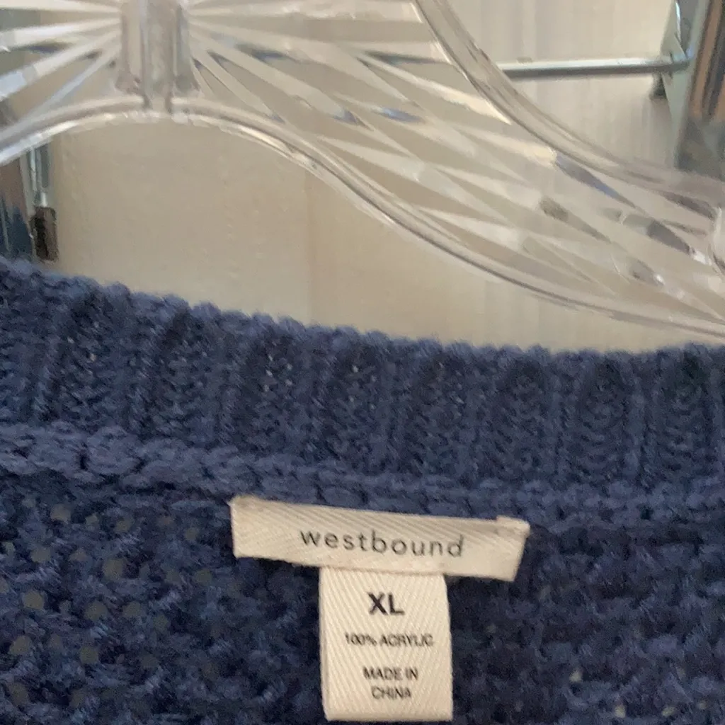 Westbound FINAL MARKDOWN  open knit sweater xl - Image 2