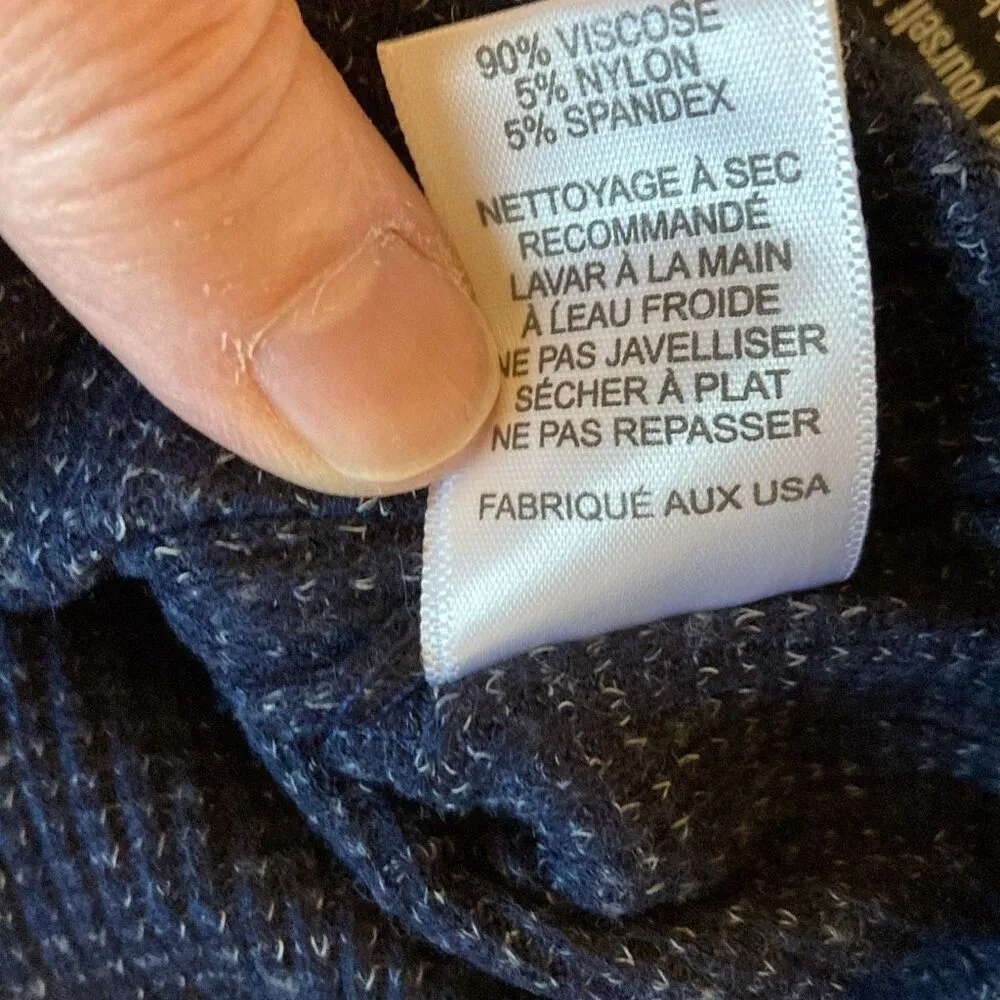 Michael Lauren ML-5375-NVT Shane Oversized Pullover‎ Size XS/S Navy  NWT - Image 7