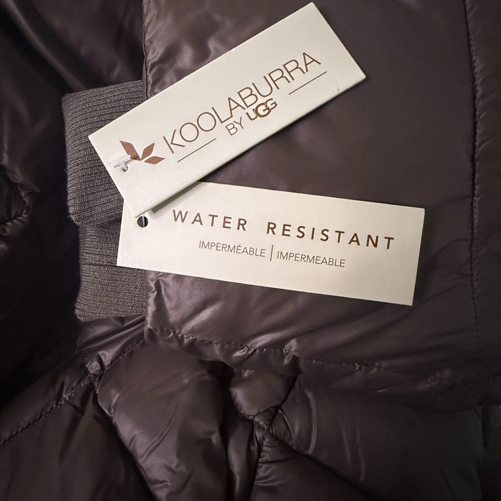 NWT Koolaburra by UGG Womens Sherpa Mixed Media Puffer Jacket Sz XXL Brown - Image 10