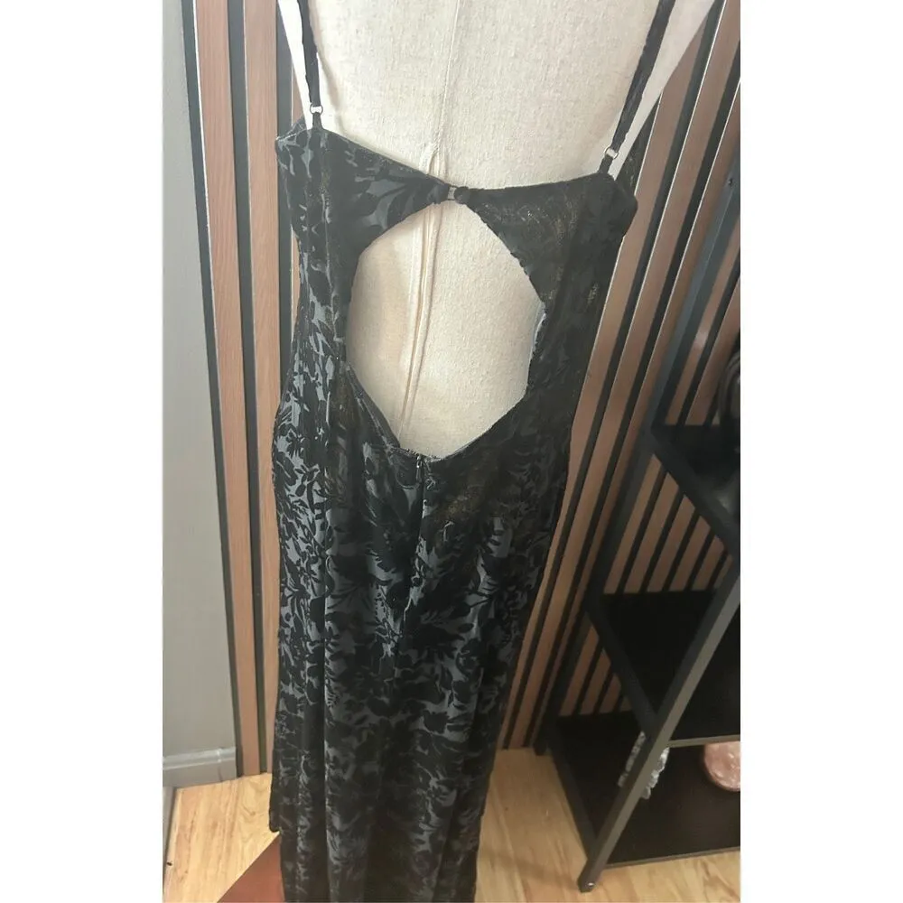 David’s bridal mother of the bride bridesmaid long maxi black dress with gold sh - Image 3