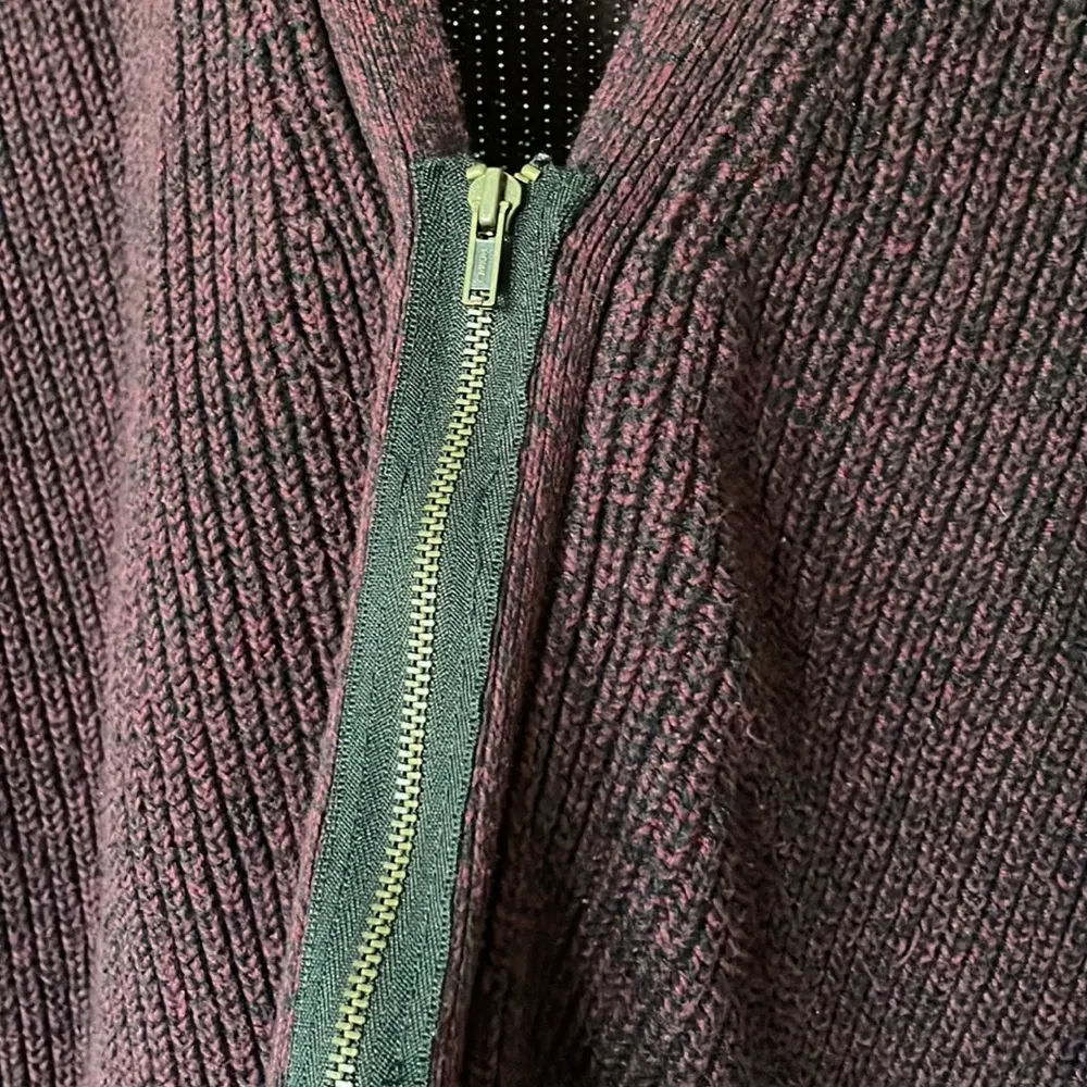 BCBG beautiful marled oversized chunky ribbed zip up cardigan sweater - Image 4