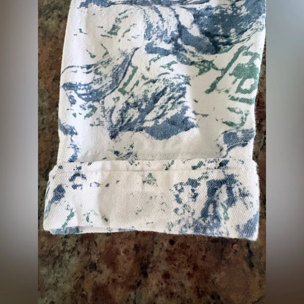 Parsley & Sage Artistic Blue and White Lace Jacket Size L - Image 7