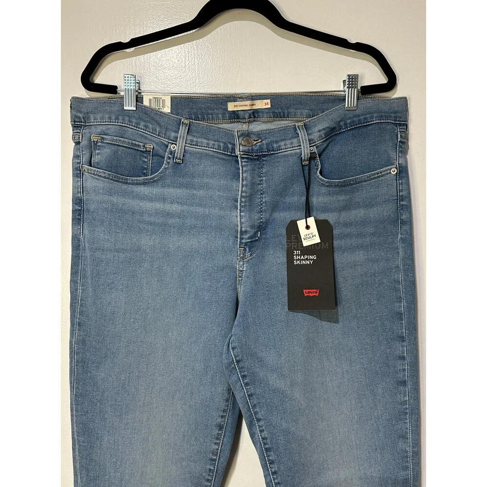 Levi's 311 Shaping Skinny Mid Rise Jeans Size 34 x 32 New w/ Tags Levi's Sculpt - Image 5