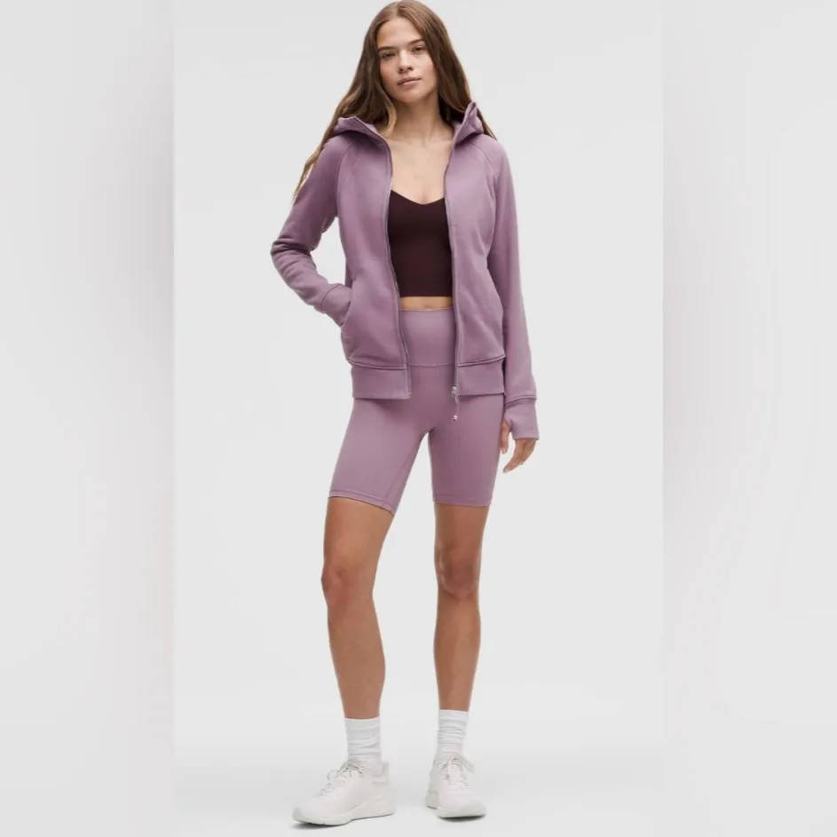 Lululemon NWT Scuba Full Zip Hoodie Fleece Jacket Lavender Lux Mirror Silver 14 - Image 2