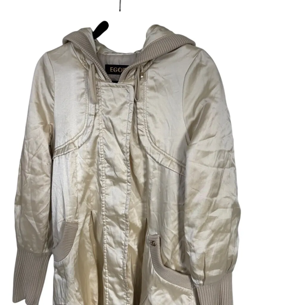 Egoist Japanese Parka Jacket Sz‎ S Champagne Maximalism Avant Garde Dopamine Gold - Image 2